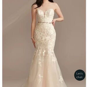 Oleg Cassini Cream Wedding Dress